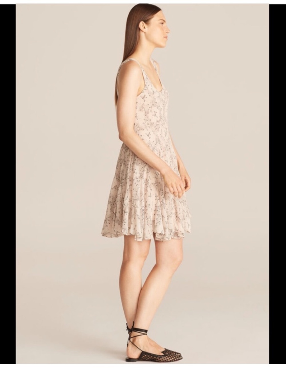 Rebecca Taylor Floral Godet Scoop Swing Dress - Picture 4 of 11
